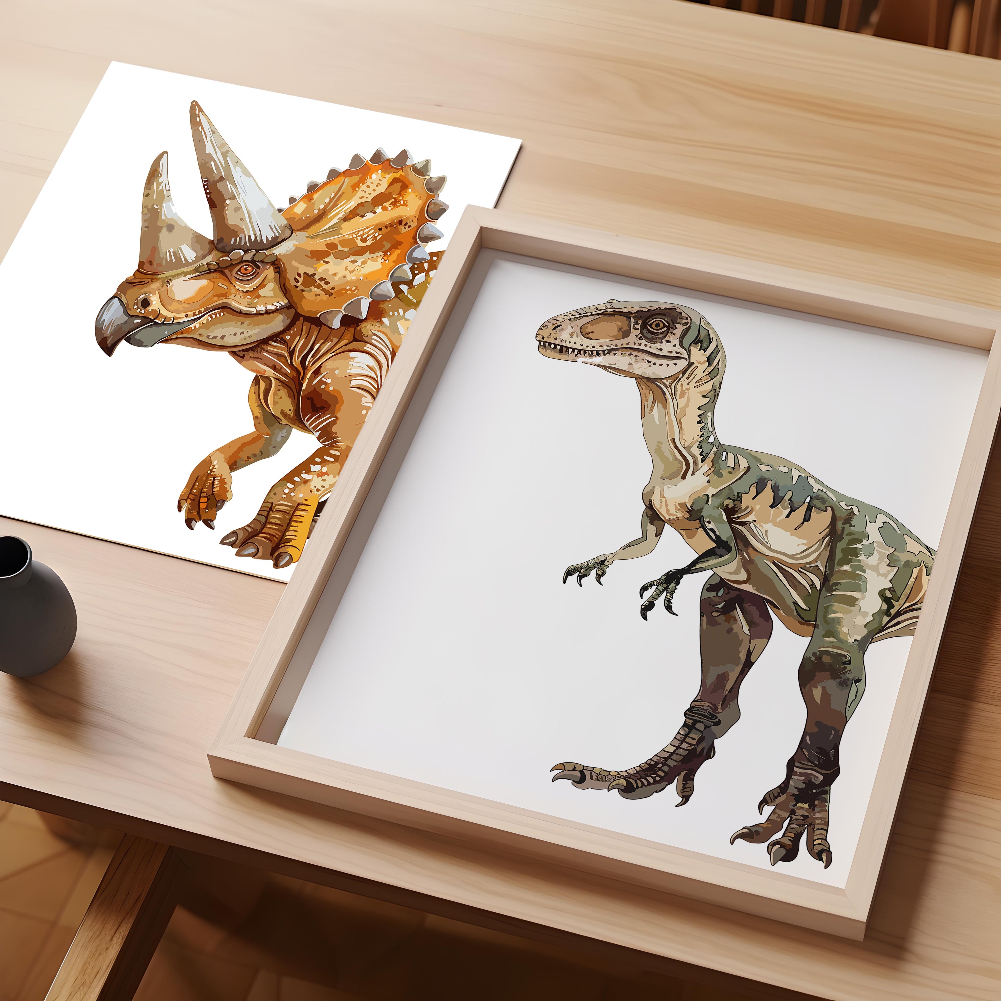 Velociraptor – Dinosaur Nursery Wall Art
