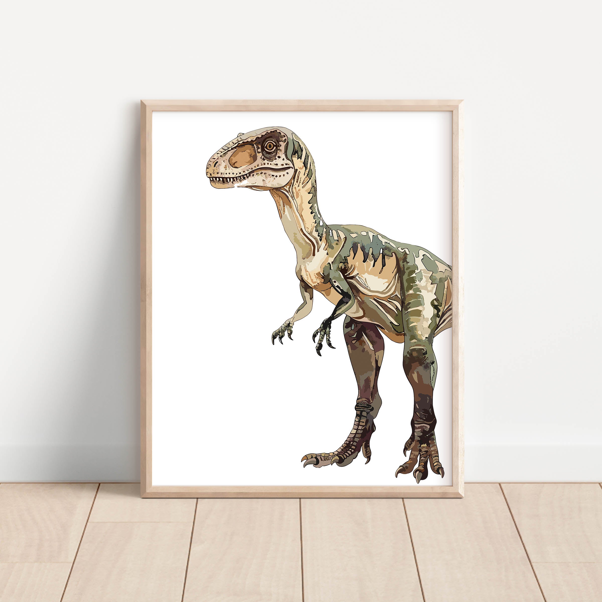 Velociraptor – Dinosaur Nursery Wall Art