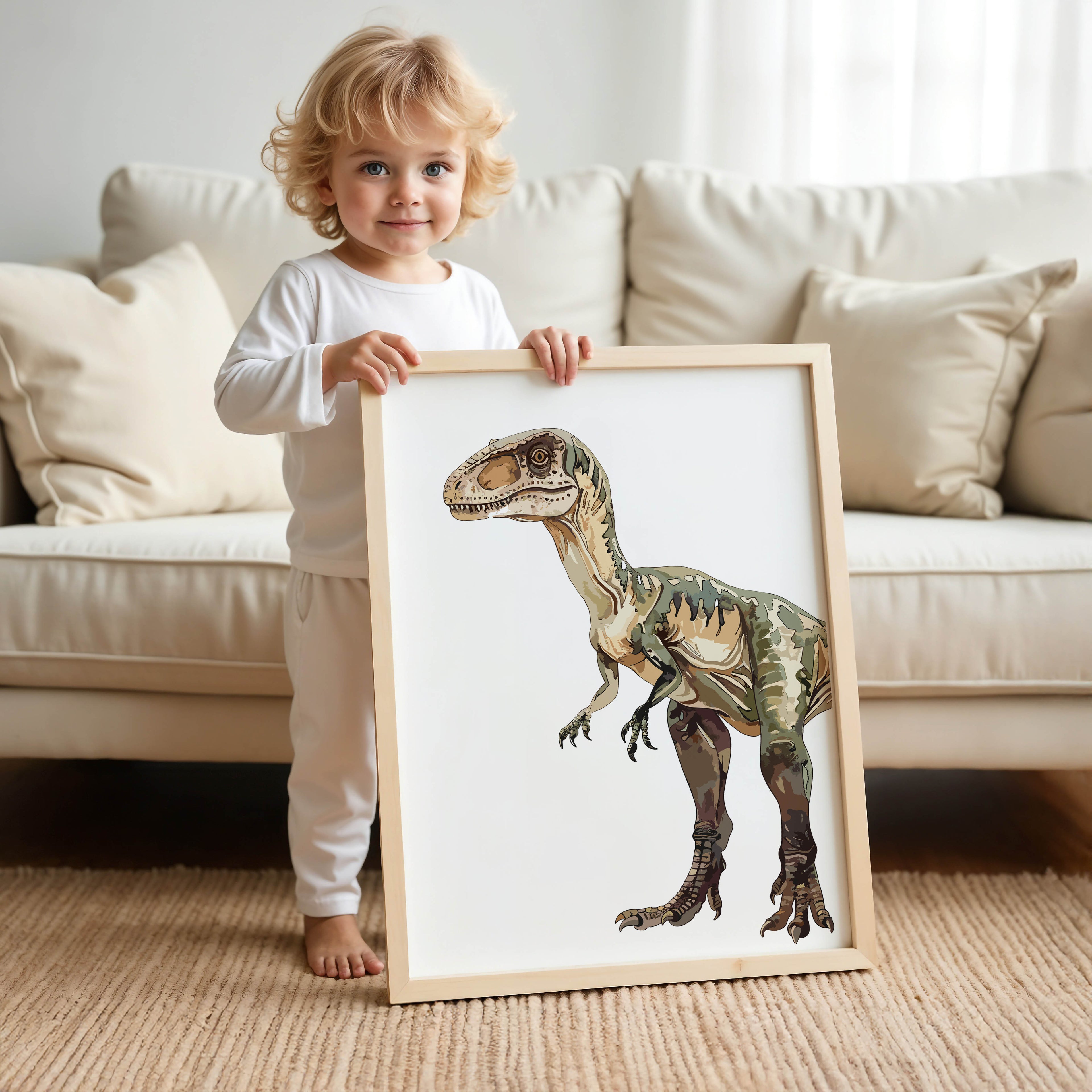Velociraptor – Dinosaur Nursery Wall Art