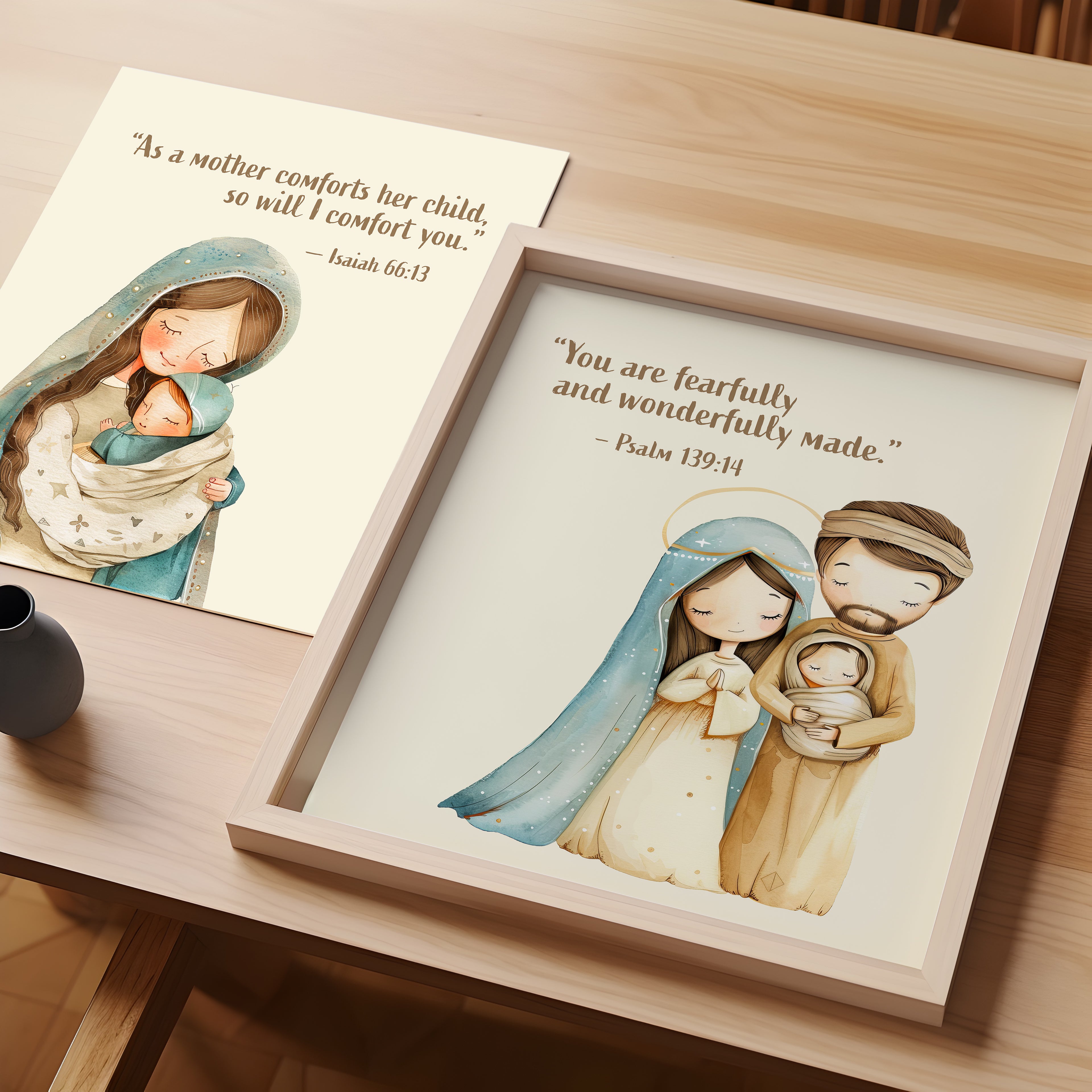 Religious Scripture Nursery Wall Art – Set of 3