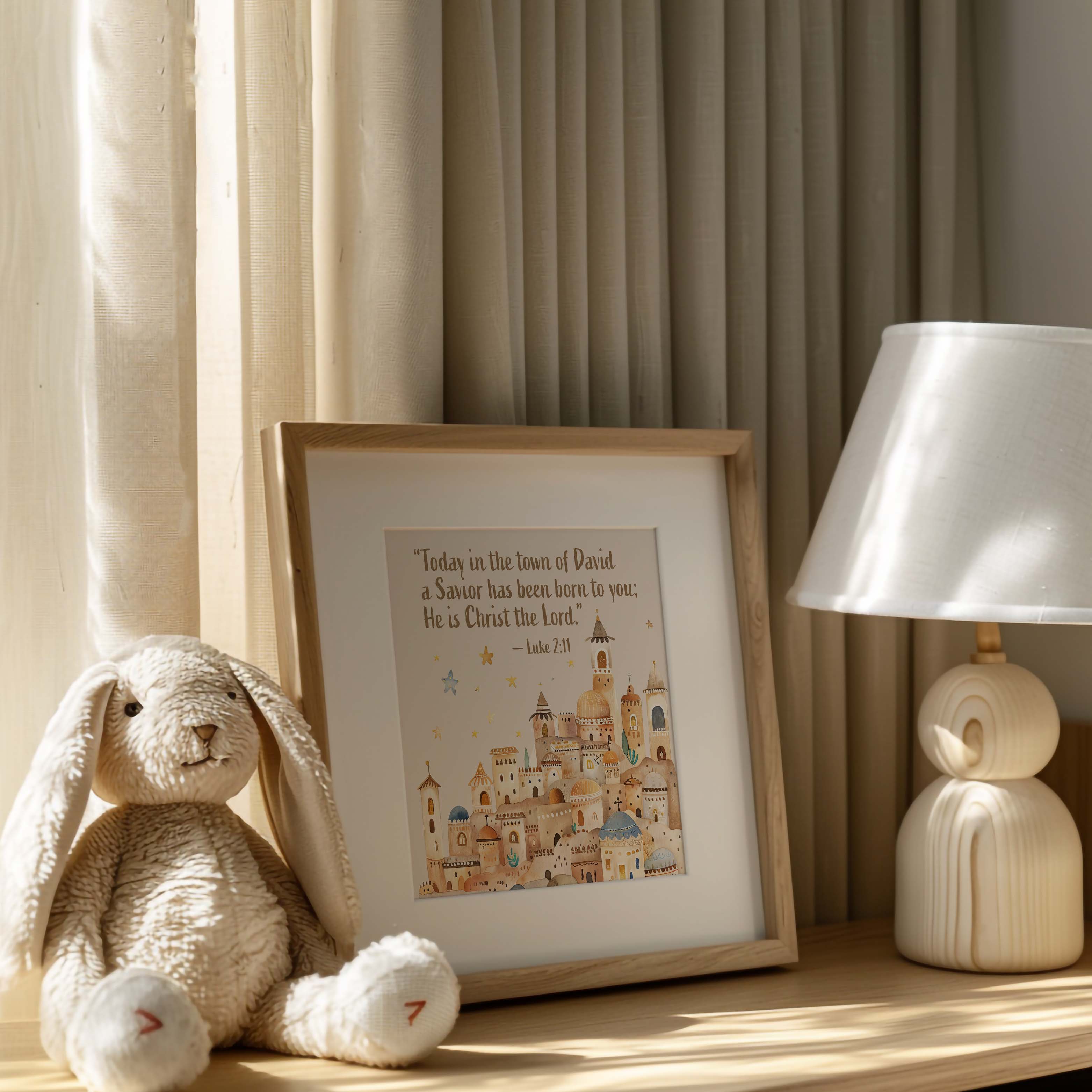 Religious Scripture Nursery Wall Art – Luke 2:11