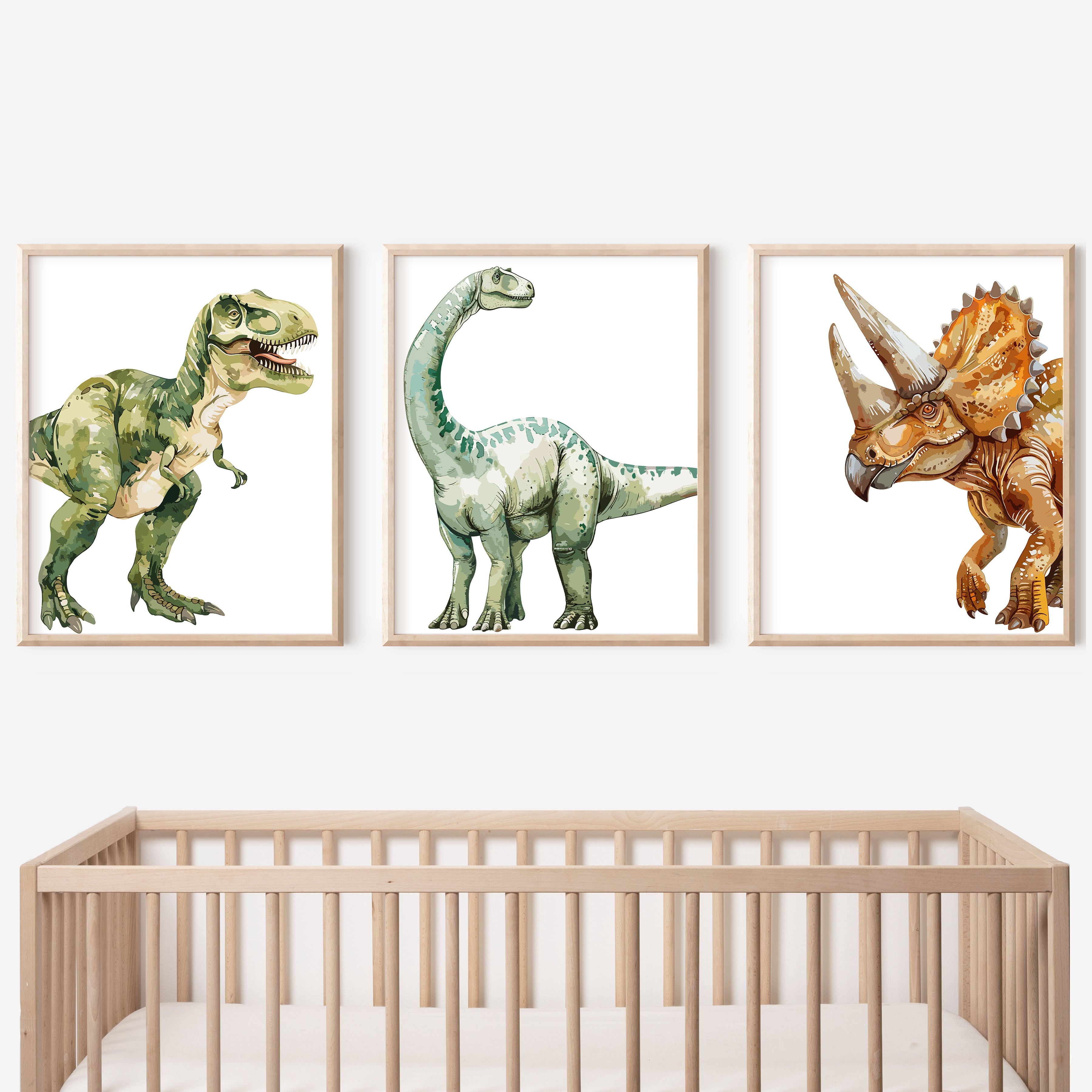 Dinosaur Nursery Wall Art – Set of 3