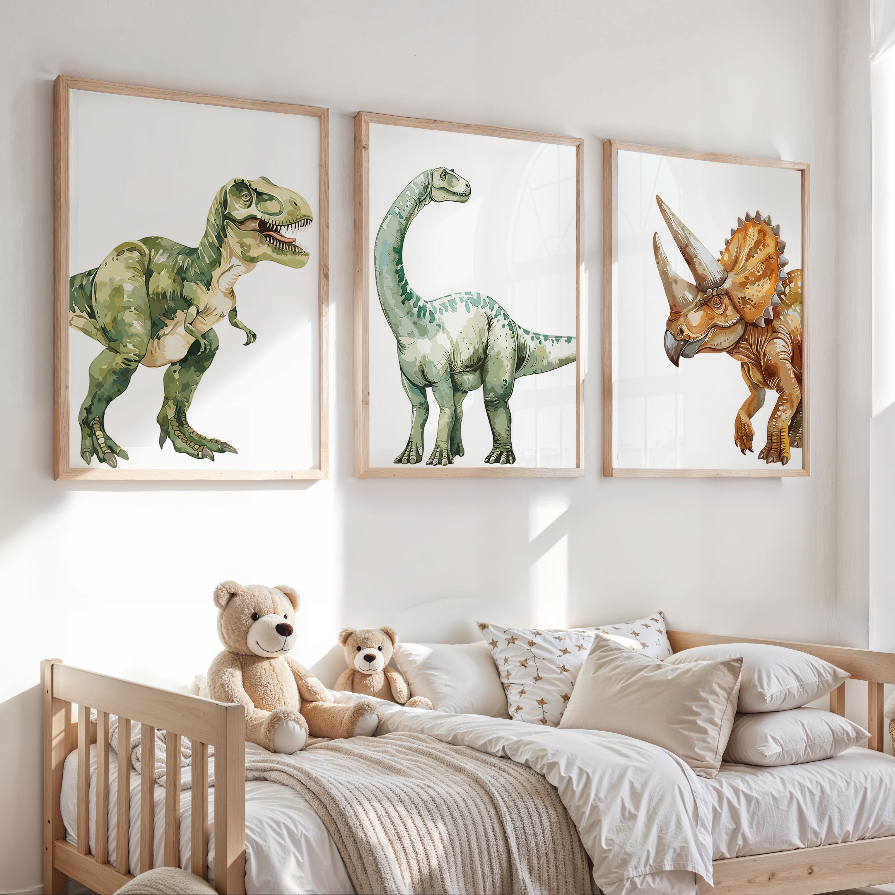 Dinosaur Nursery Wall Art – Set of 3