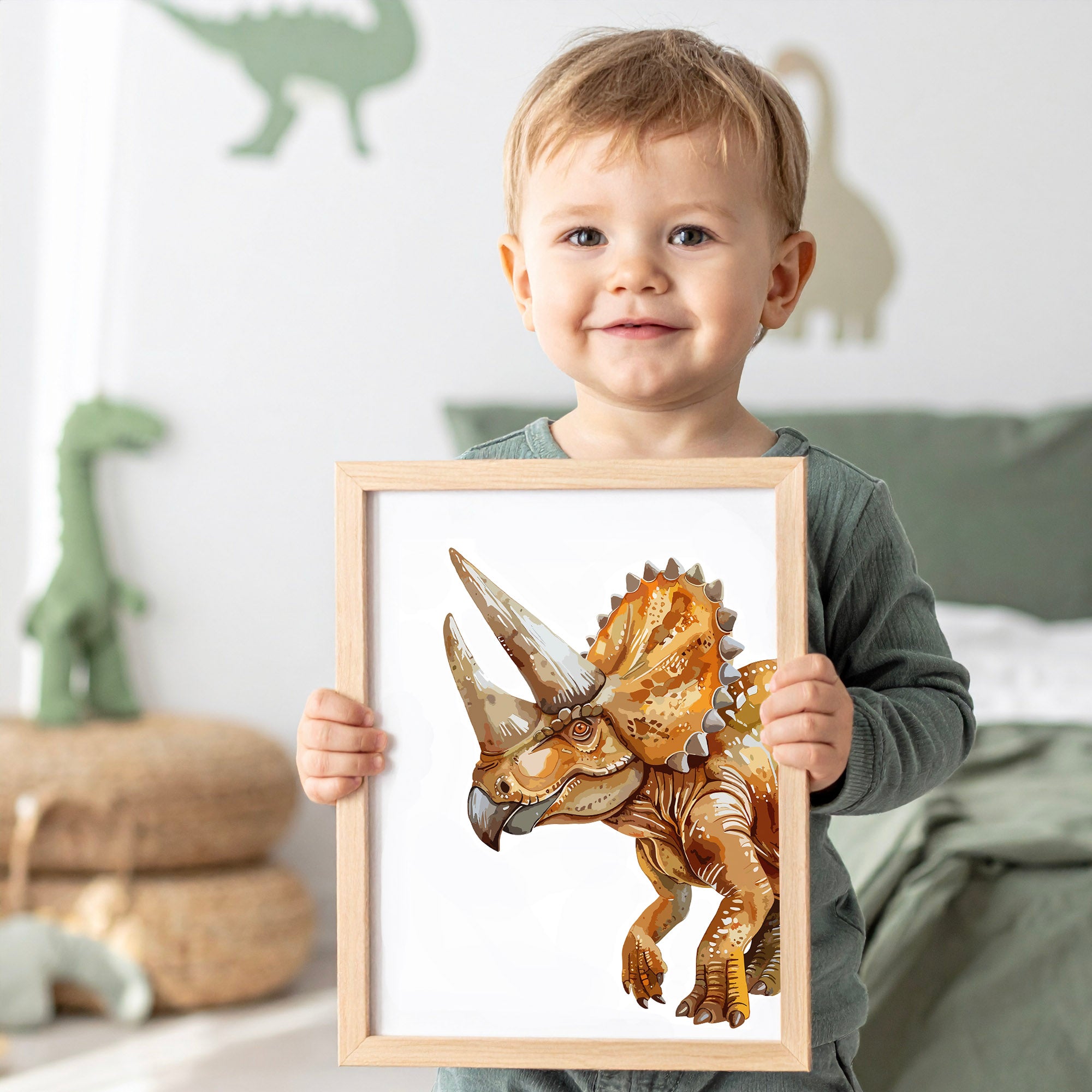 Triceratops – Dinosaur Nursery Wall Art