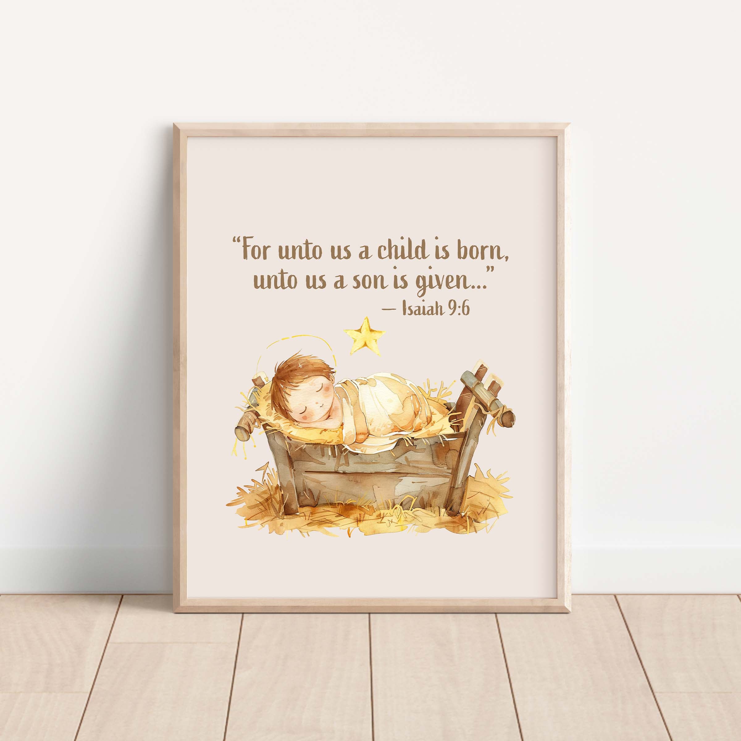 Religious Scripture Nursery Wall Art – Isaiah 9:6