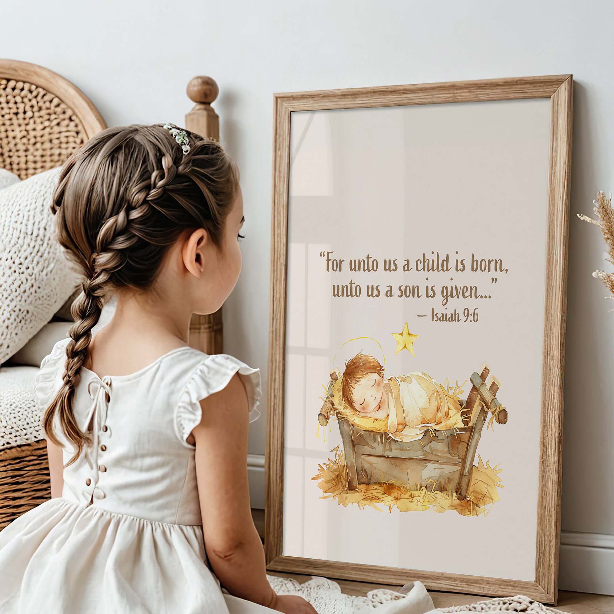 Religious Scripture Nursery Wall Art – Isaiah 9:6