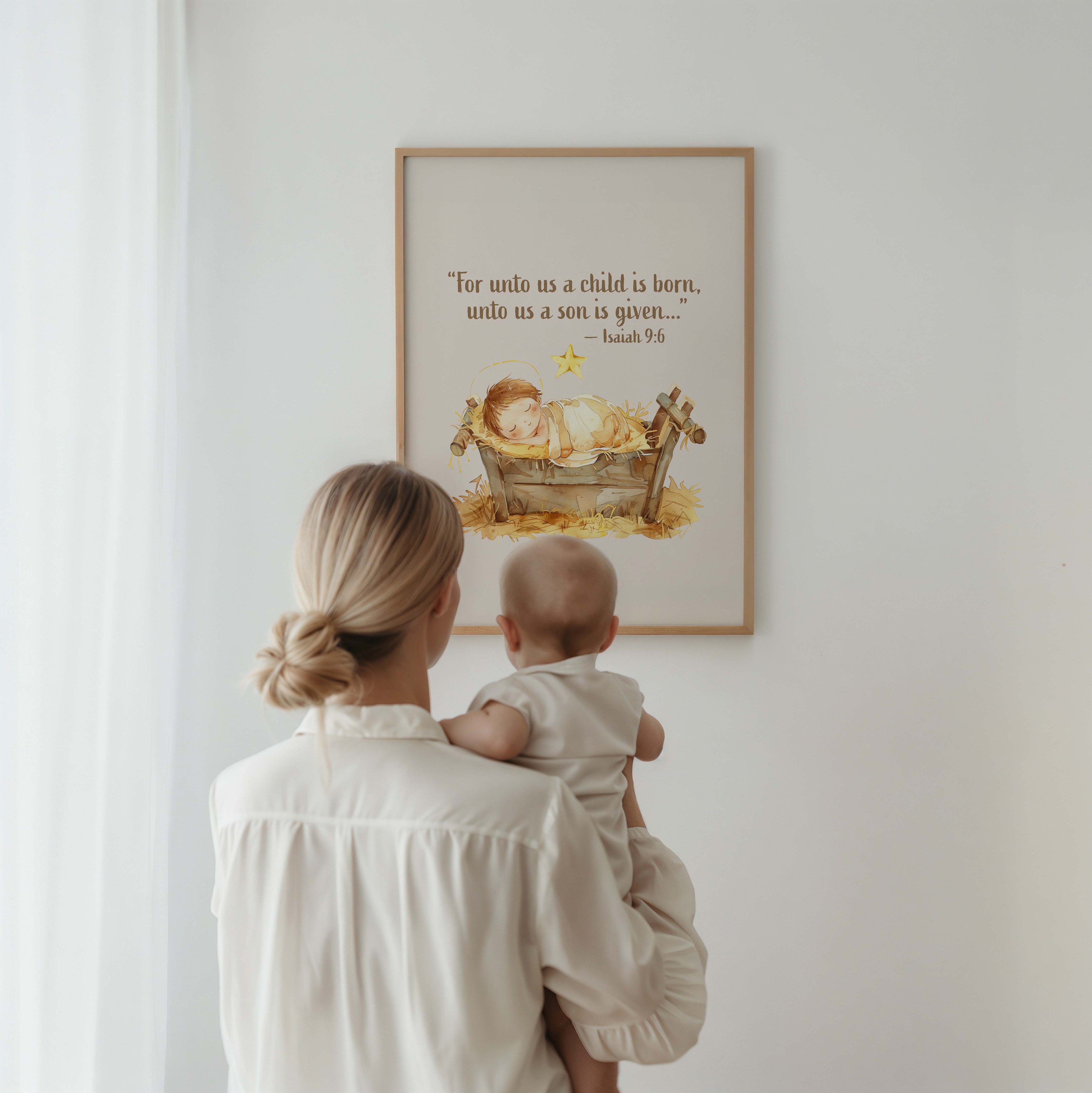 Religious Scripture Nursery Wall Art – Isaiah 9:6