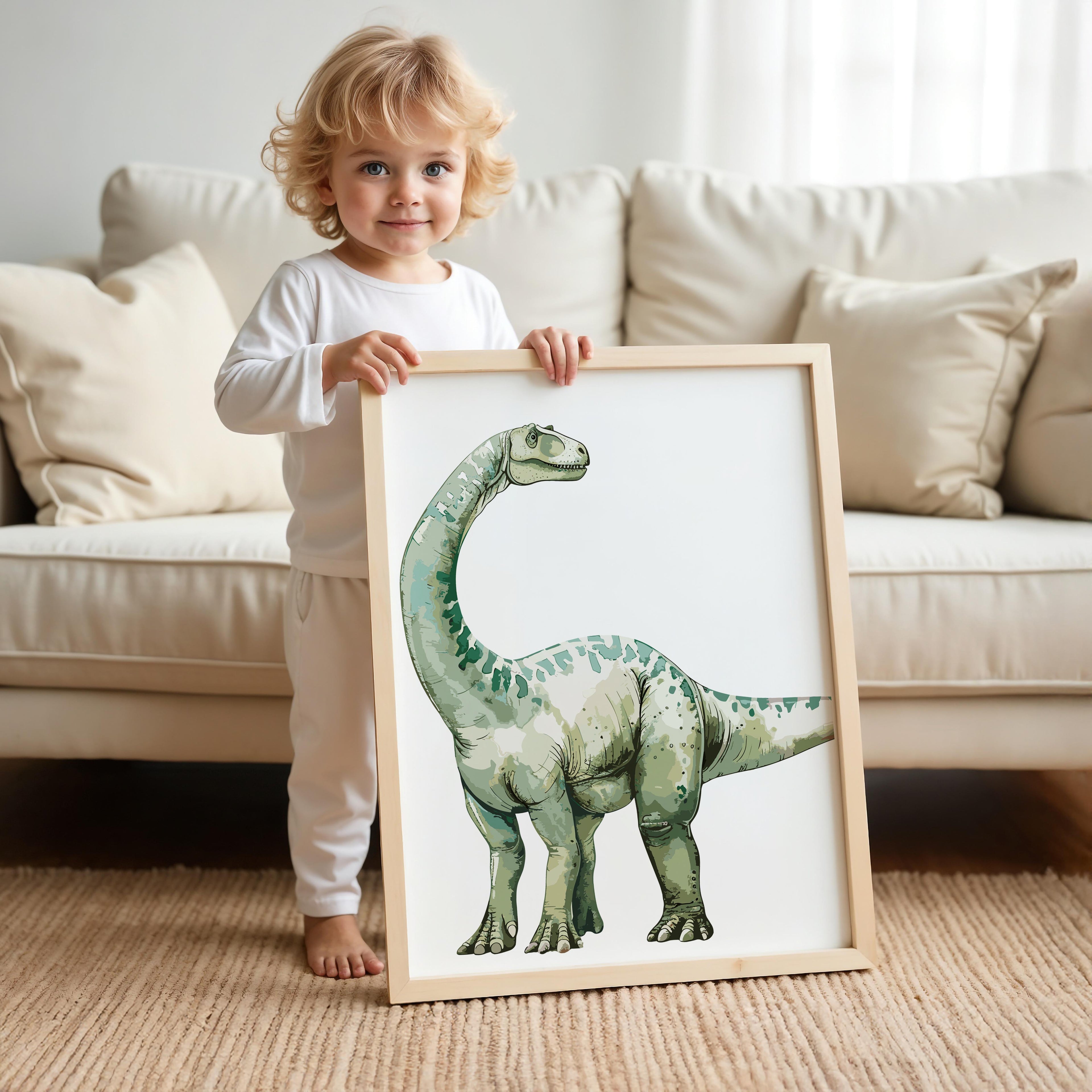 Brachiosaurus – Dinosaur Nursery Wall Art