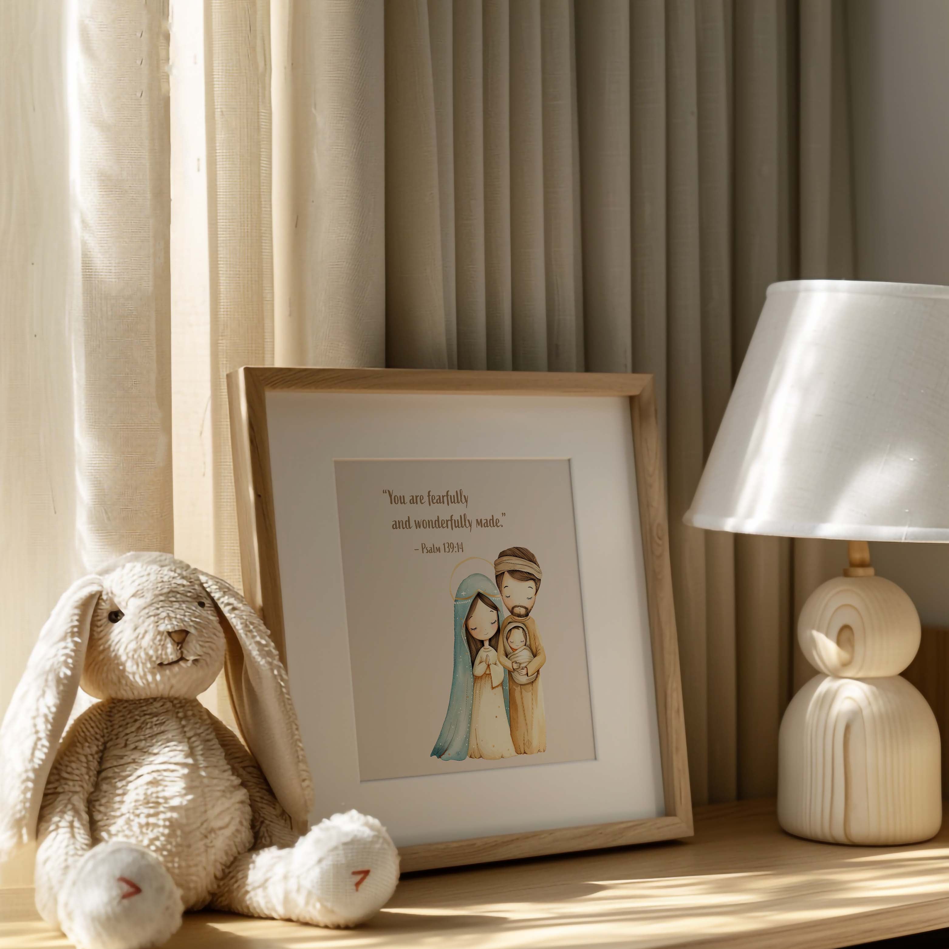 Religious Scripture Nursery Wall Art – Psalm 139:14