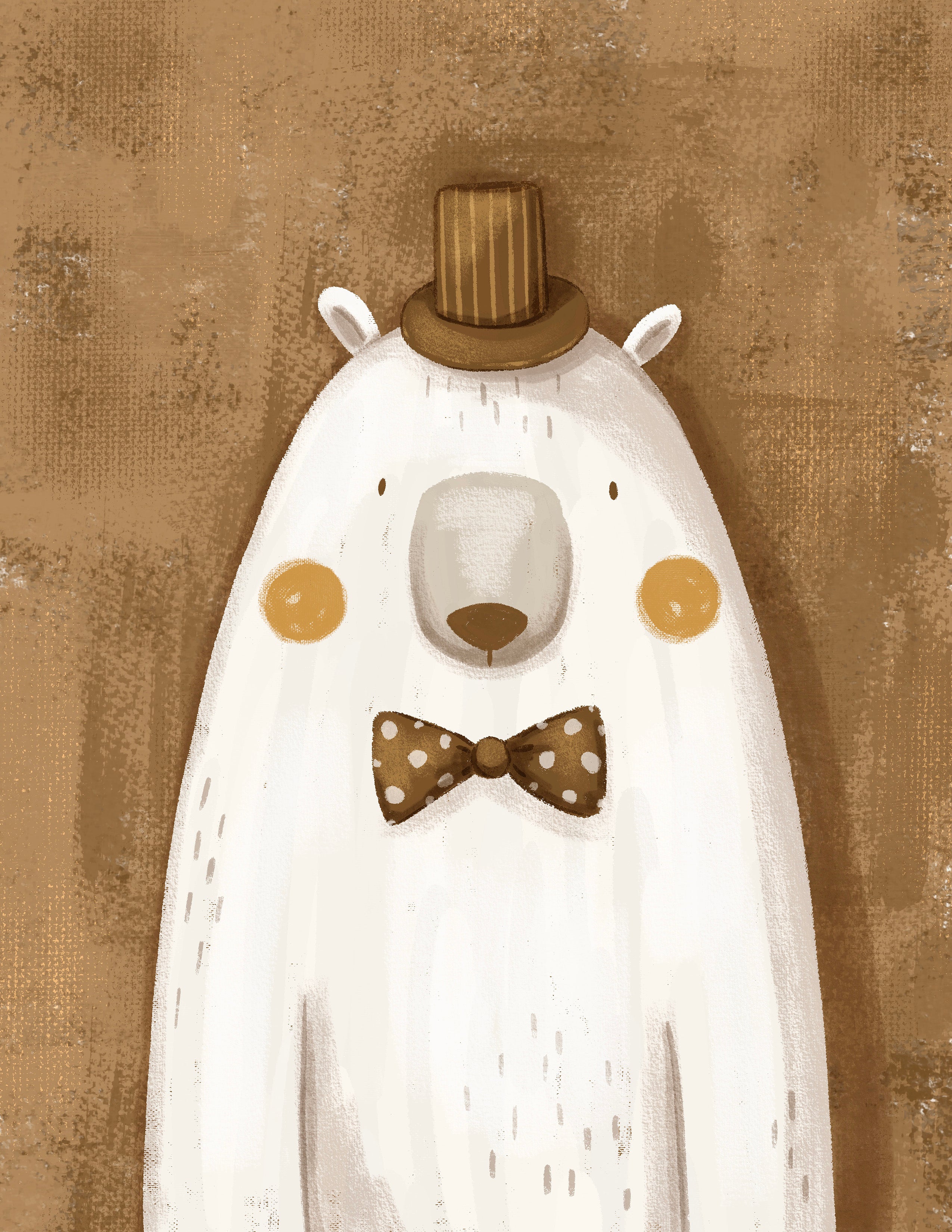 Bear Wearing a Hat – Nursery Wall Art