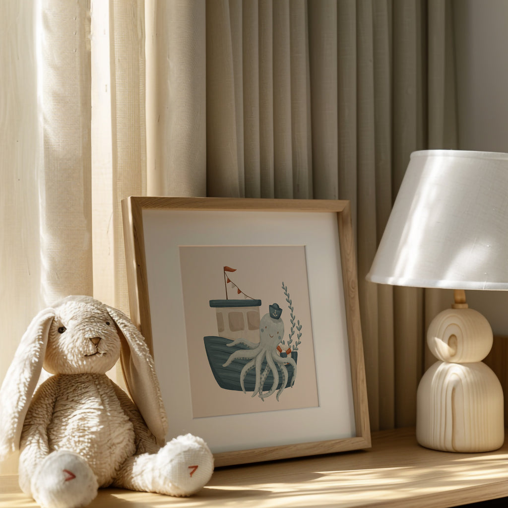 Sea-Life & Sailboats Nursery Wall Art – Set of 6