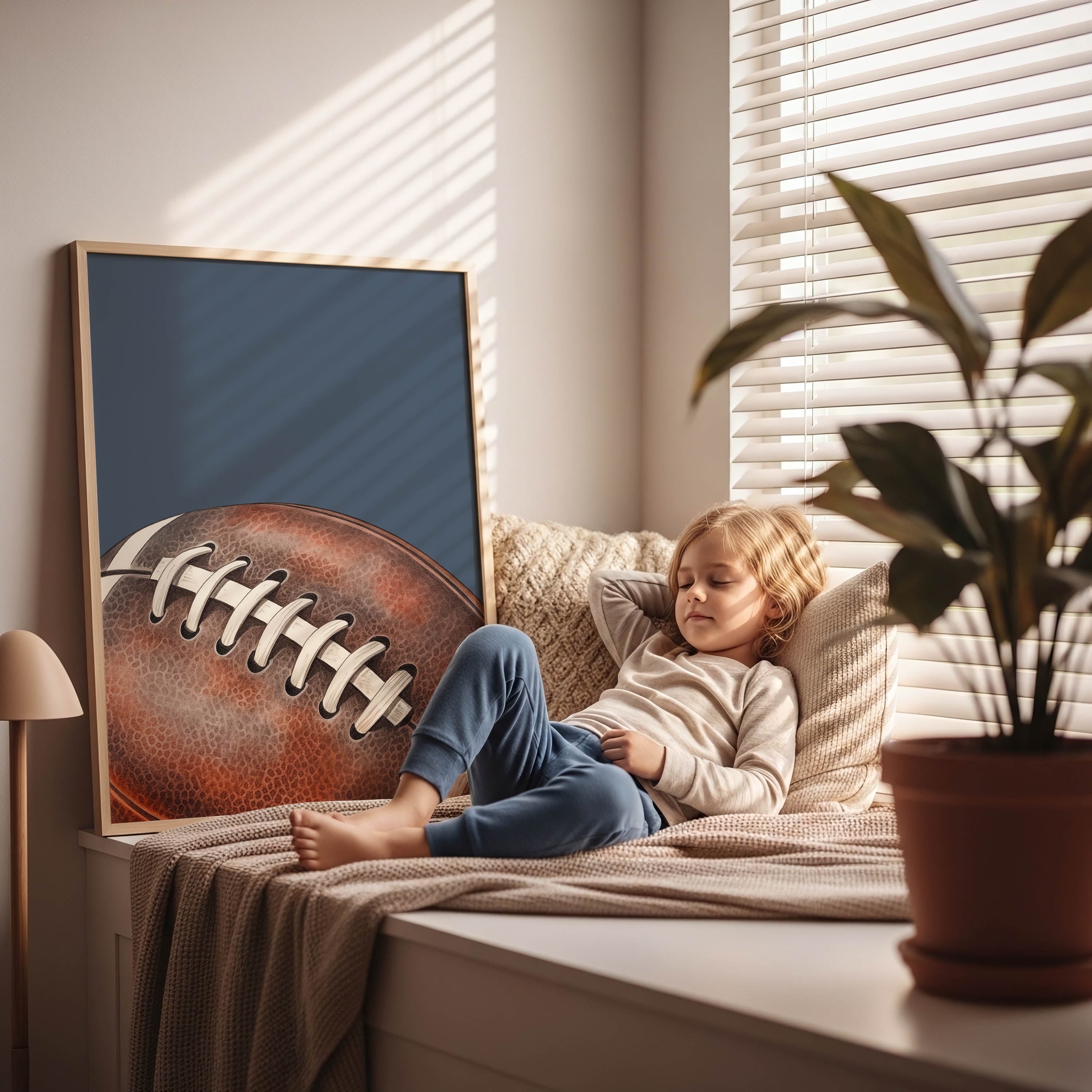 Classic American Football Wall Art Print (Unframed)