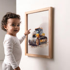 Watercolor Compactor Construction Truck Nursery Wall Art