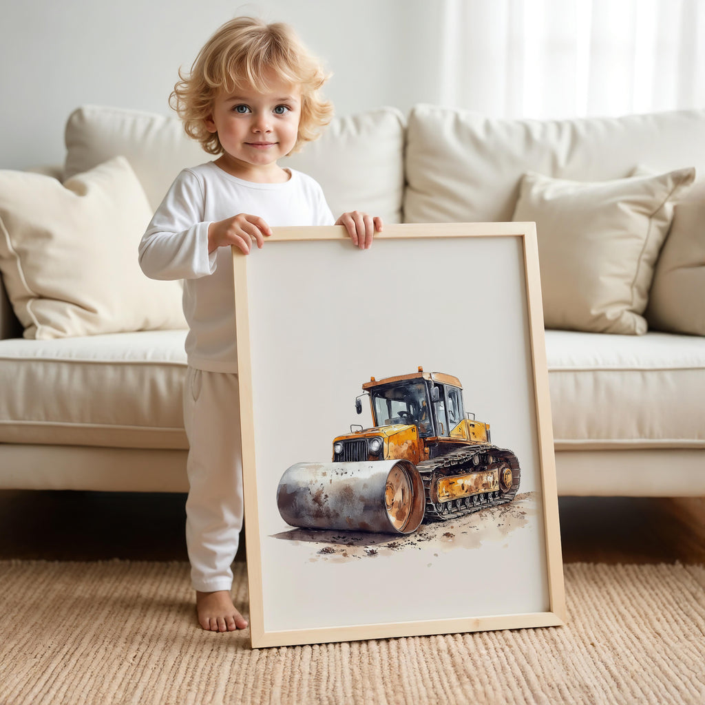 Construction Trucks Nursery Wall Art Set of 6