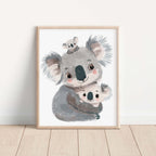Cozy Koala Hug Wall Art Print
