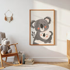 Cozy Koala Hug Wall Art Print