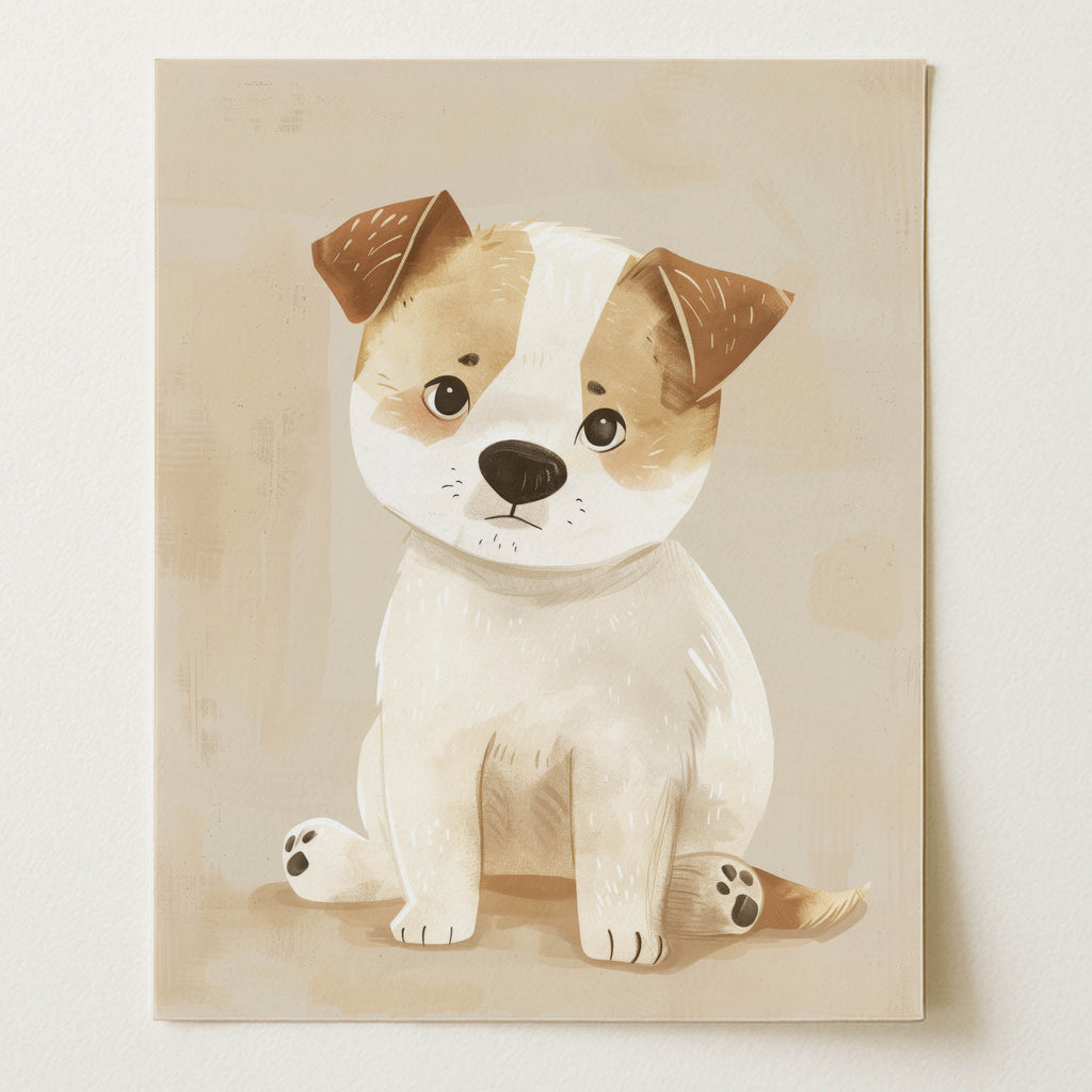 Cute Puppy Wall Art Print (Unframed)