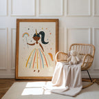 Enchanting Unicorn Girl Wall Art Print