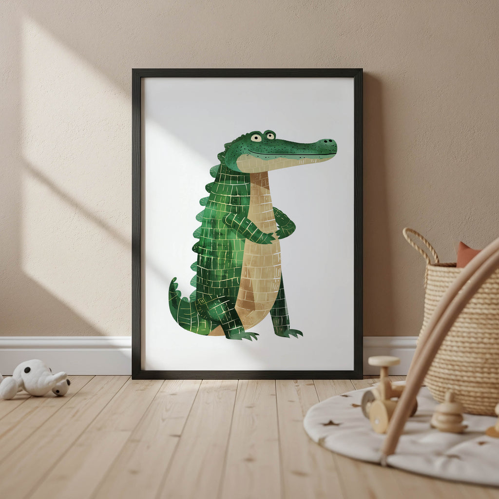 Friendly Alligator Wall Art Print