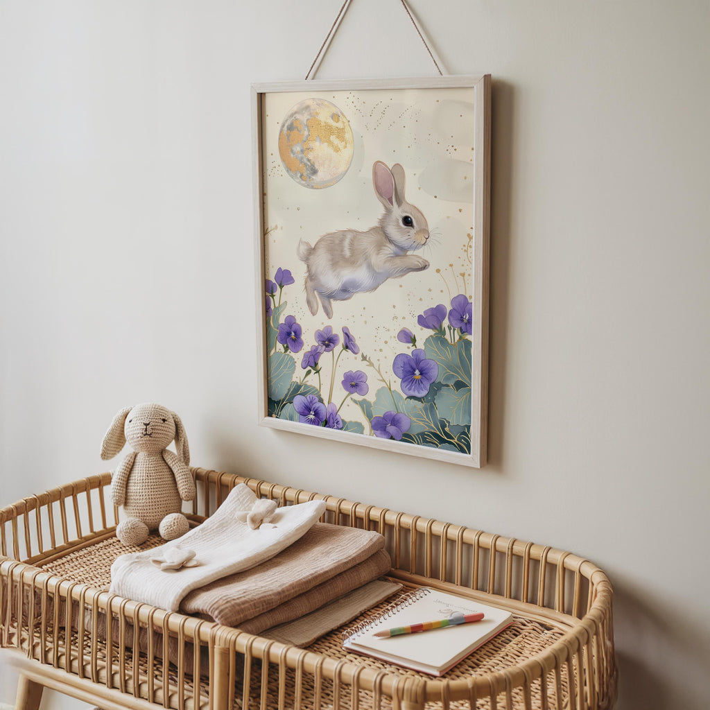 Leaping Bunny Wall Art Print