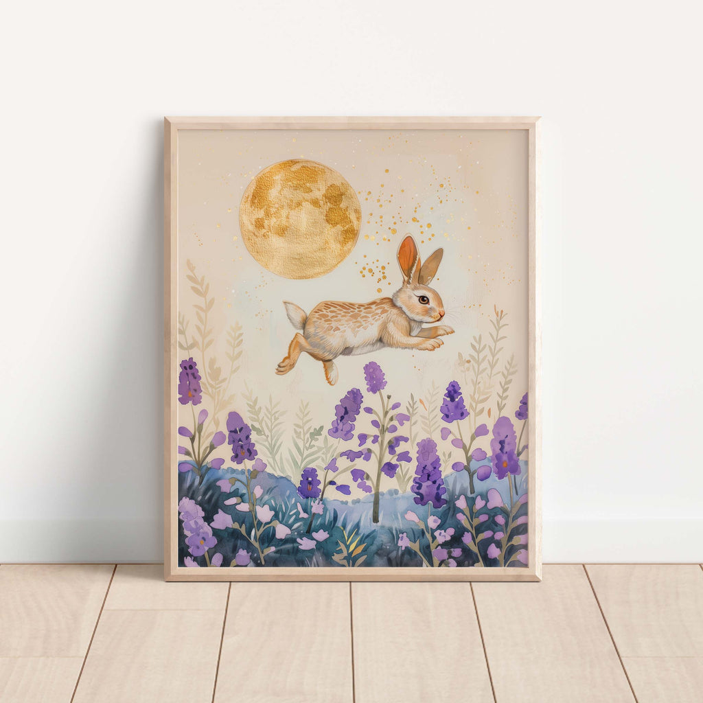 Leaping Bunny Wall Art Print