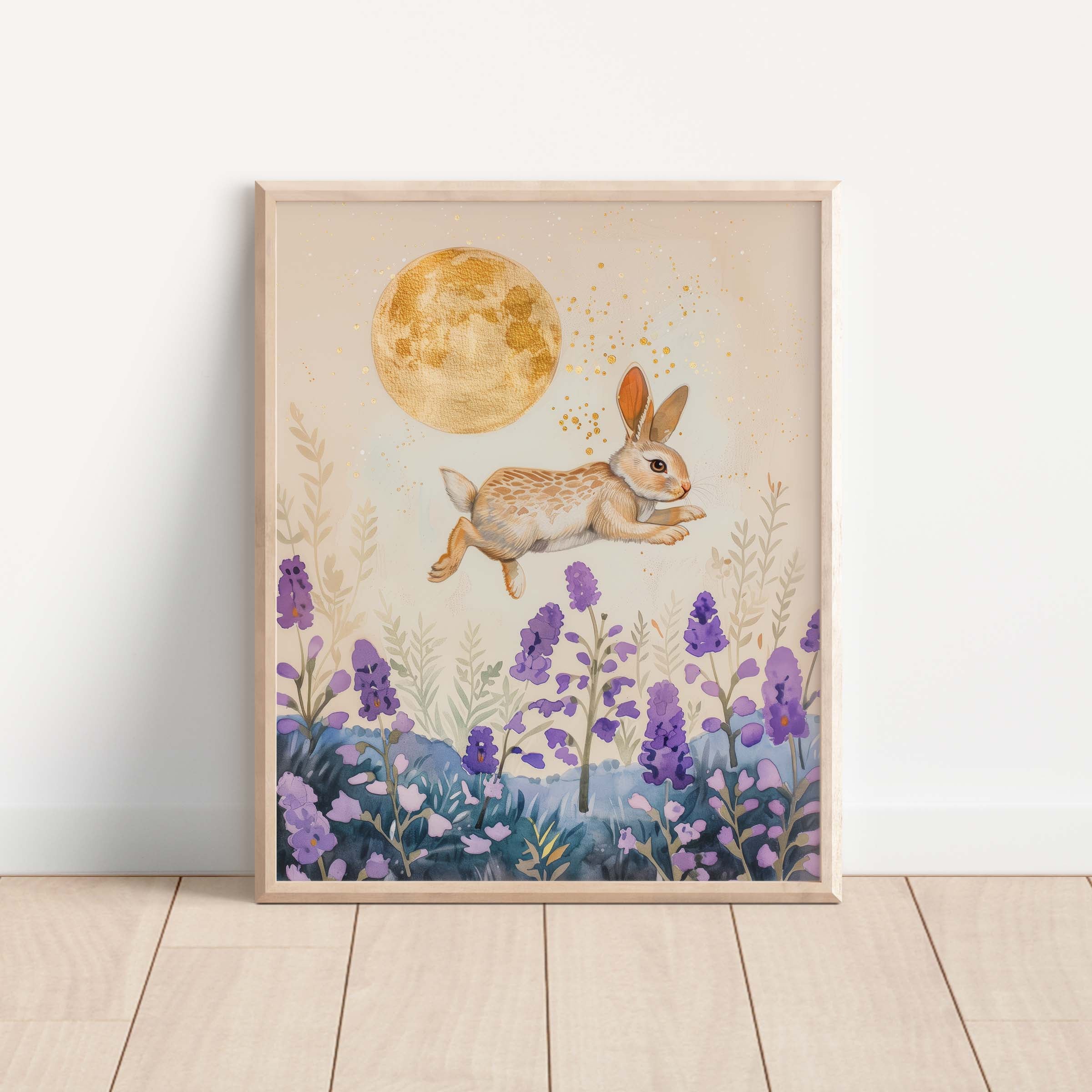 Leaping Bunny Wall Art Print