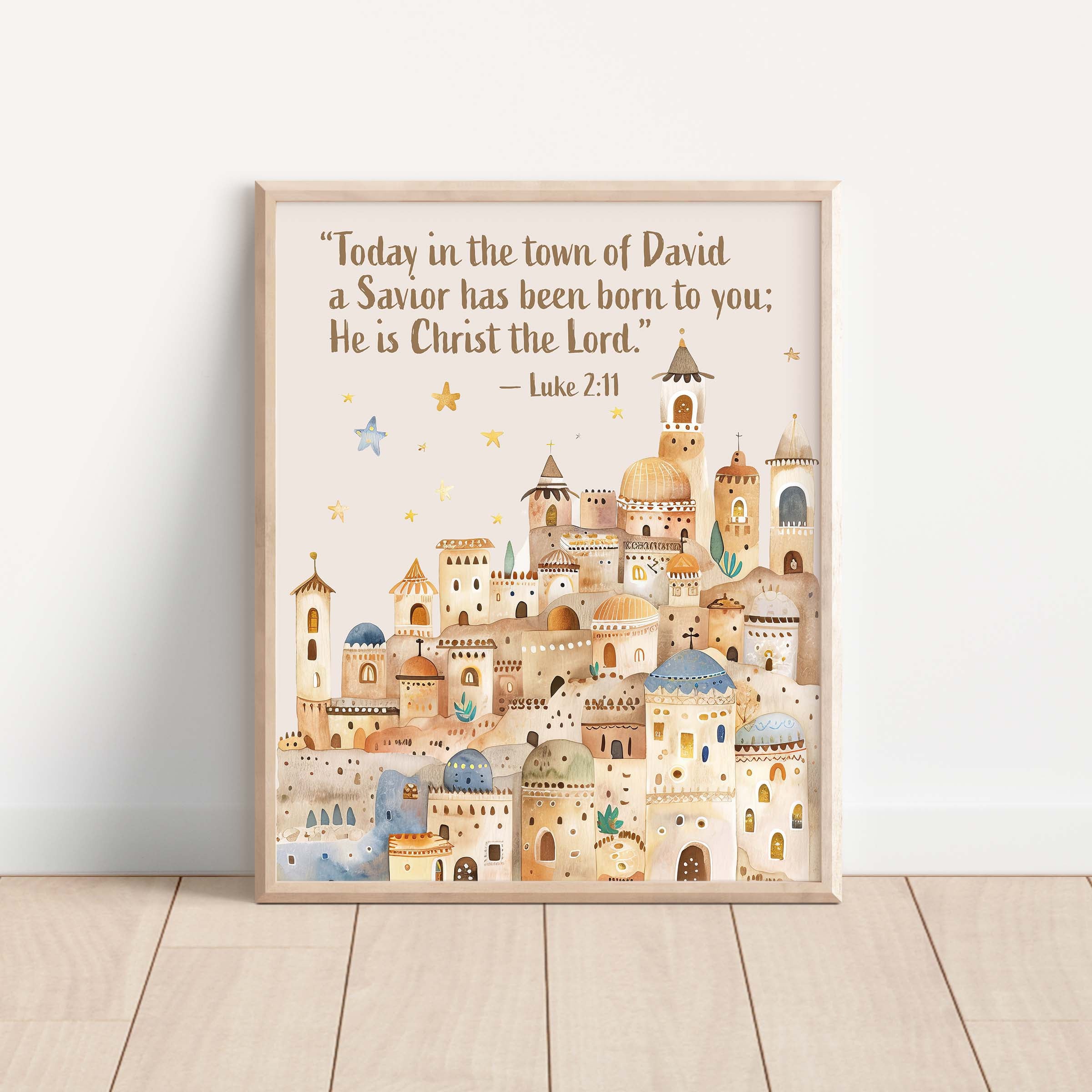 Religious Scripture Nursery Wall Art – Luke 2:11