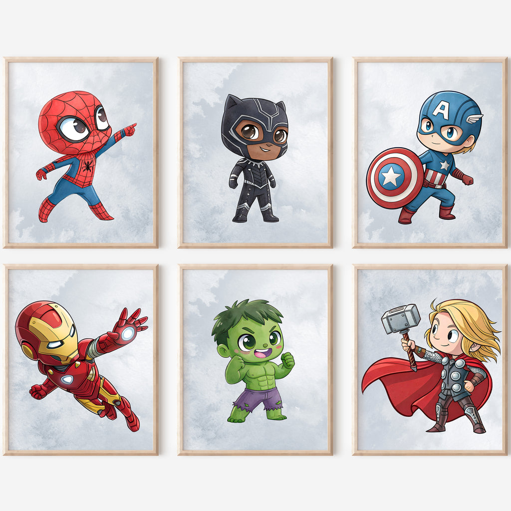 Superhero Favorites Wall Art - Set of 6