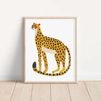 Minimalist Cheetah Wall Art Print