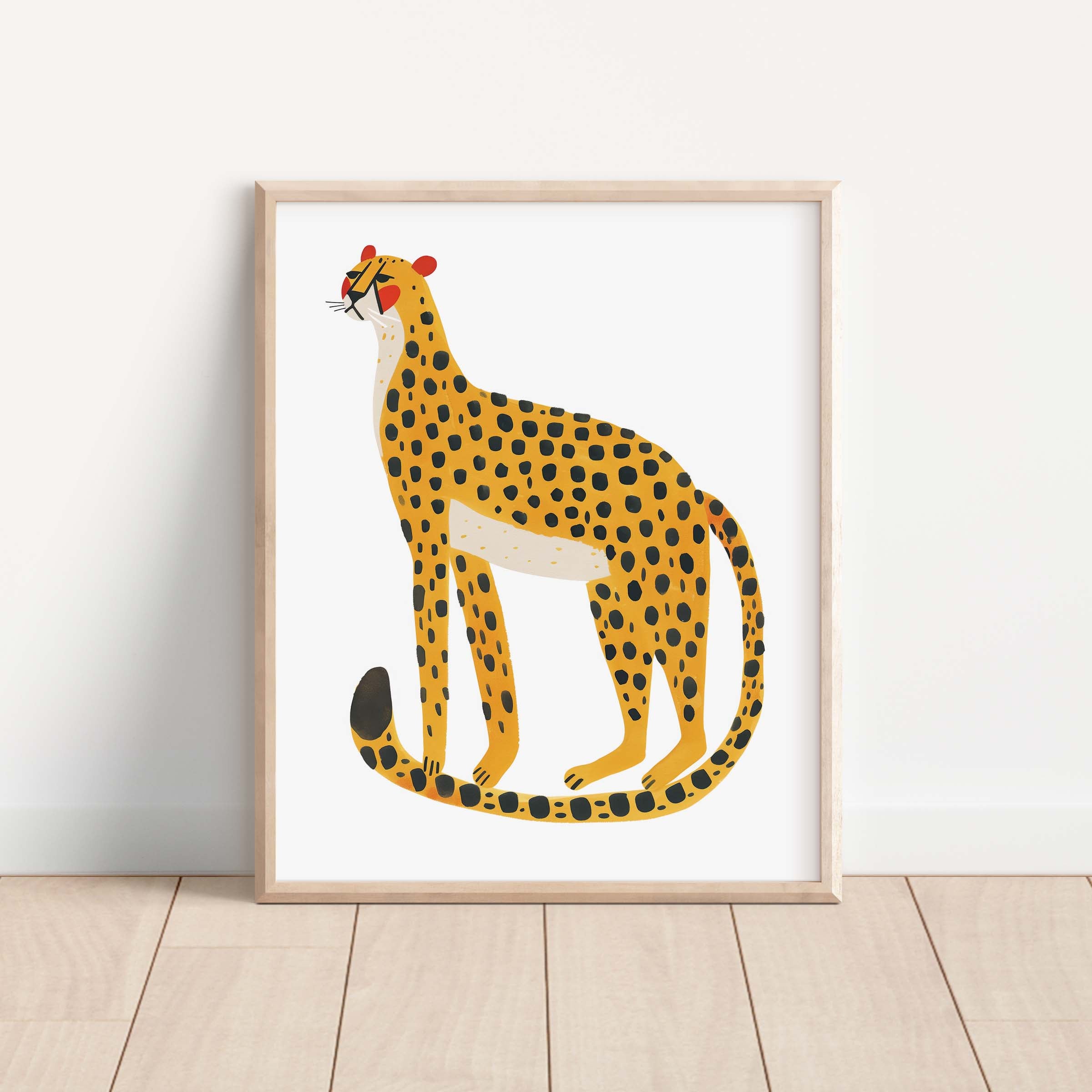 Minimalist Cheetah Wall Art Print