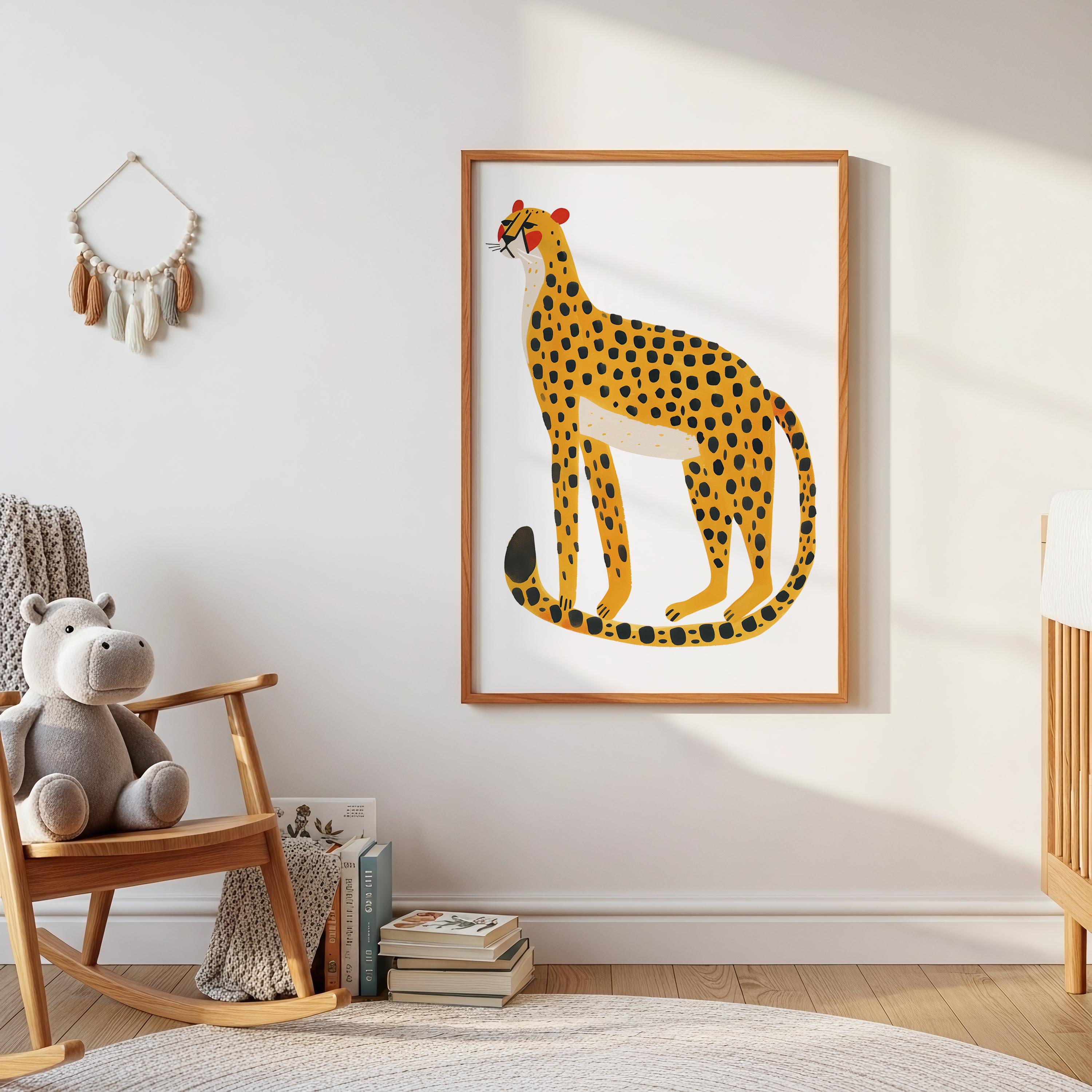Minimalist Cheetah Wall Art Print