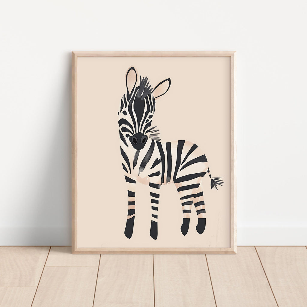 Minimalist Zebra Wall Art Print