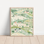 Pastel Countryside Landscape Wall Art