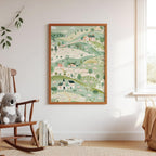 Pastel Countryside Landscape Wall Art