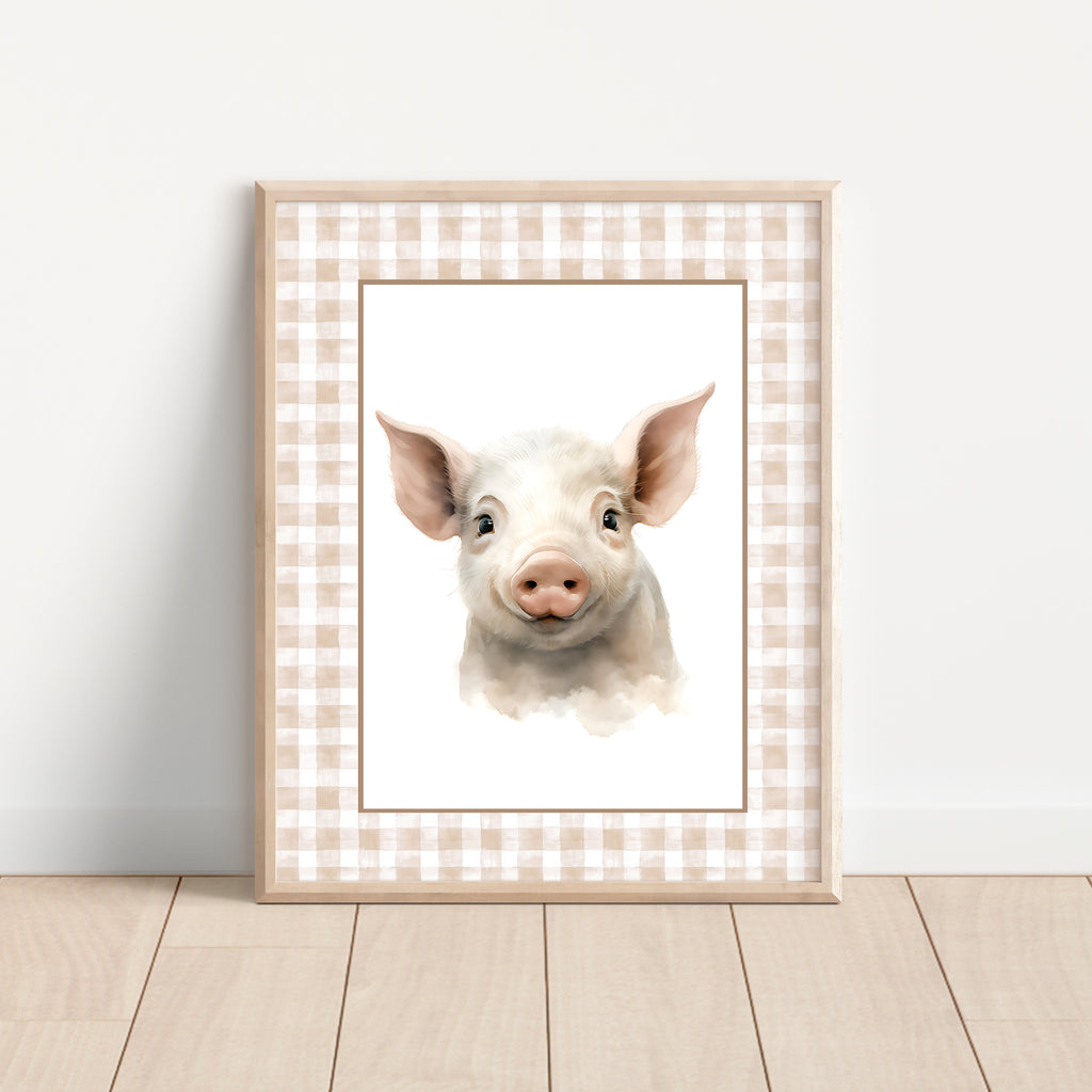 Vintage Farm Animal Wall Art – Set of 6
