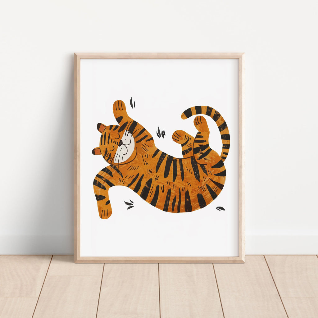 Playful Tiger Wall Art Print