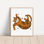 Playful Tiger Wall Art Print
