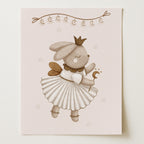 Rabbit with Magic Wand – Whimsical Woodland Wall Art Print (Unframed)