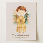 Religious Scripture Nursery Thessalonians 5:17 Wall Art Print (Unframed)