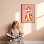 Smiling Cheetah – Modern Nursery Wall Art