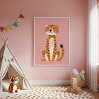 Smiling Cheetah – Modern Nursery Wall Art