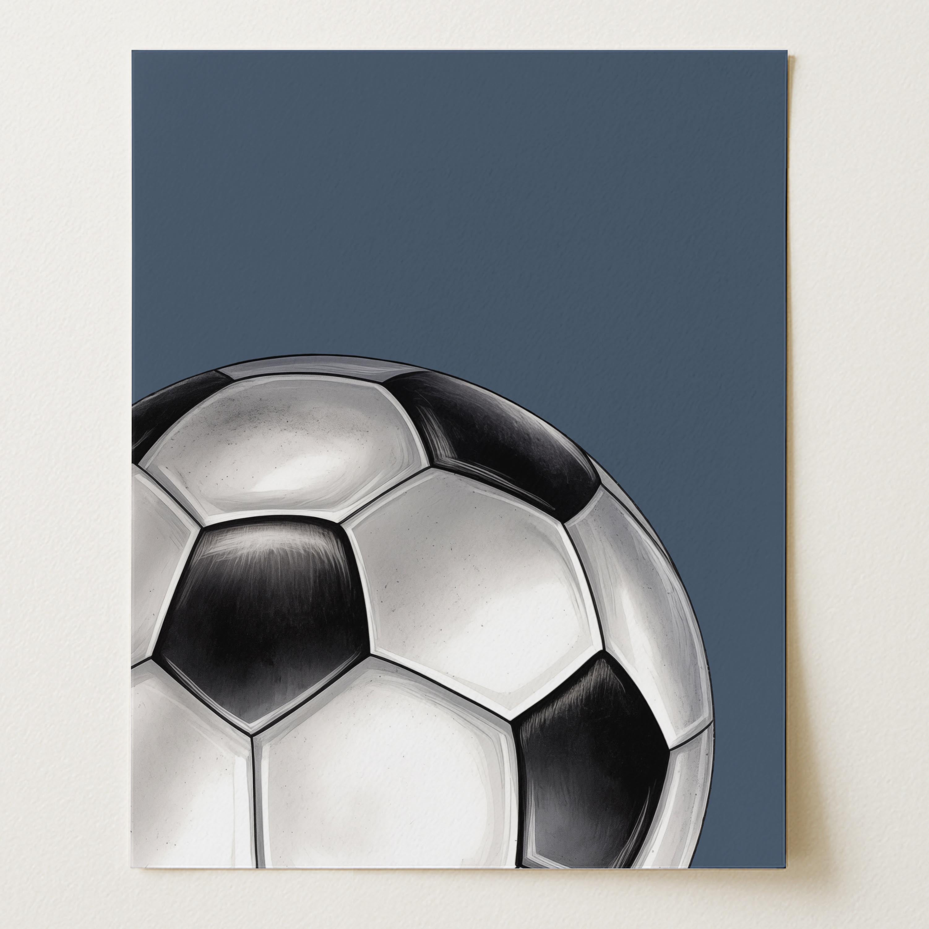Classic Soccer Ball Wall Art Print (Unframed)