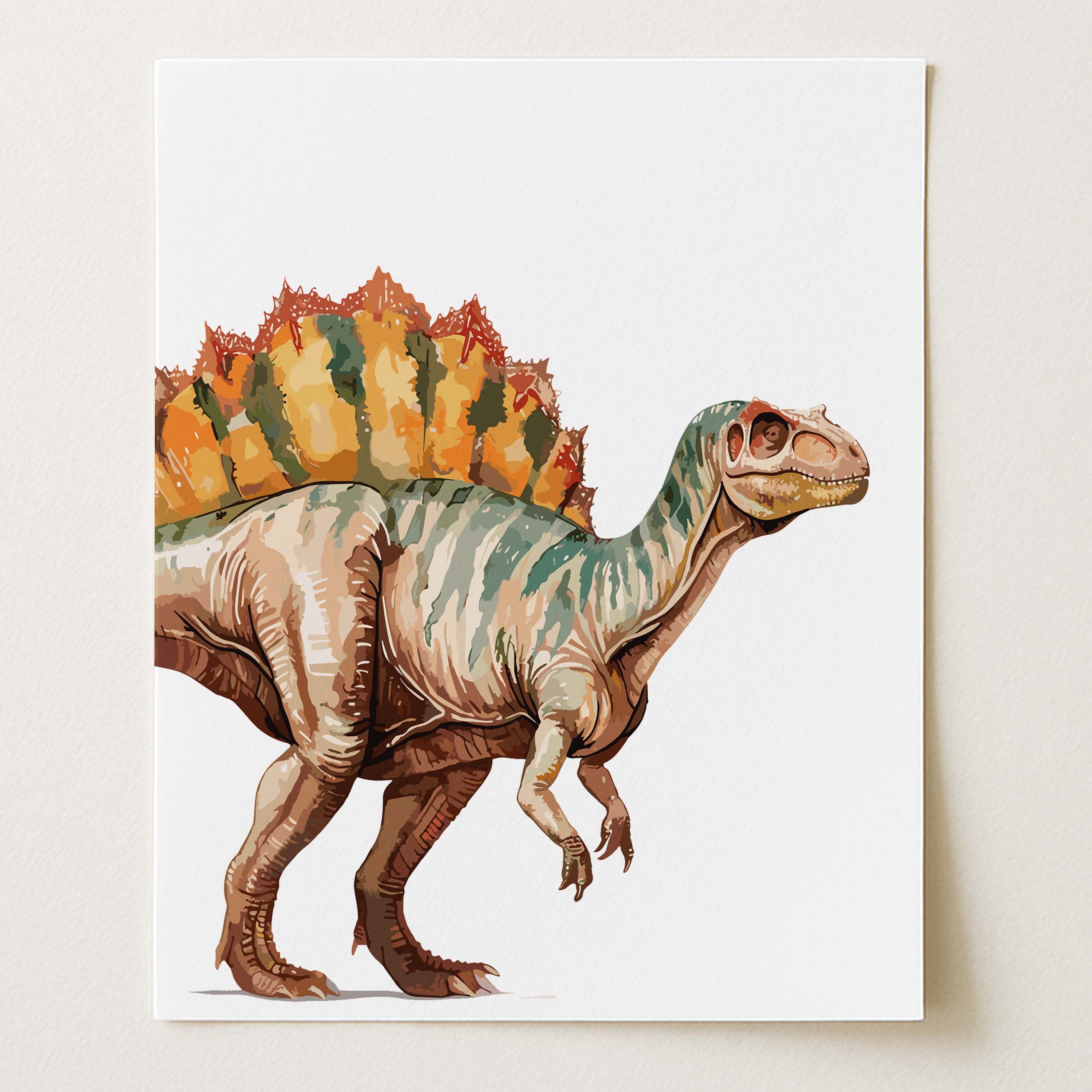 Spinosaurus – Dinosaur Nursery Wall Art Print (Unframed)