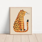 Stylized Cheetah Illustration – Kids Room Wall Art