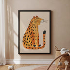Stylized Cheetah Illustration – Kids Room Wall Art