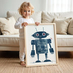 Stylized Robot Wall Art Print