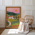 Sunlit Countryside Wall Art Print