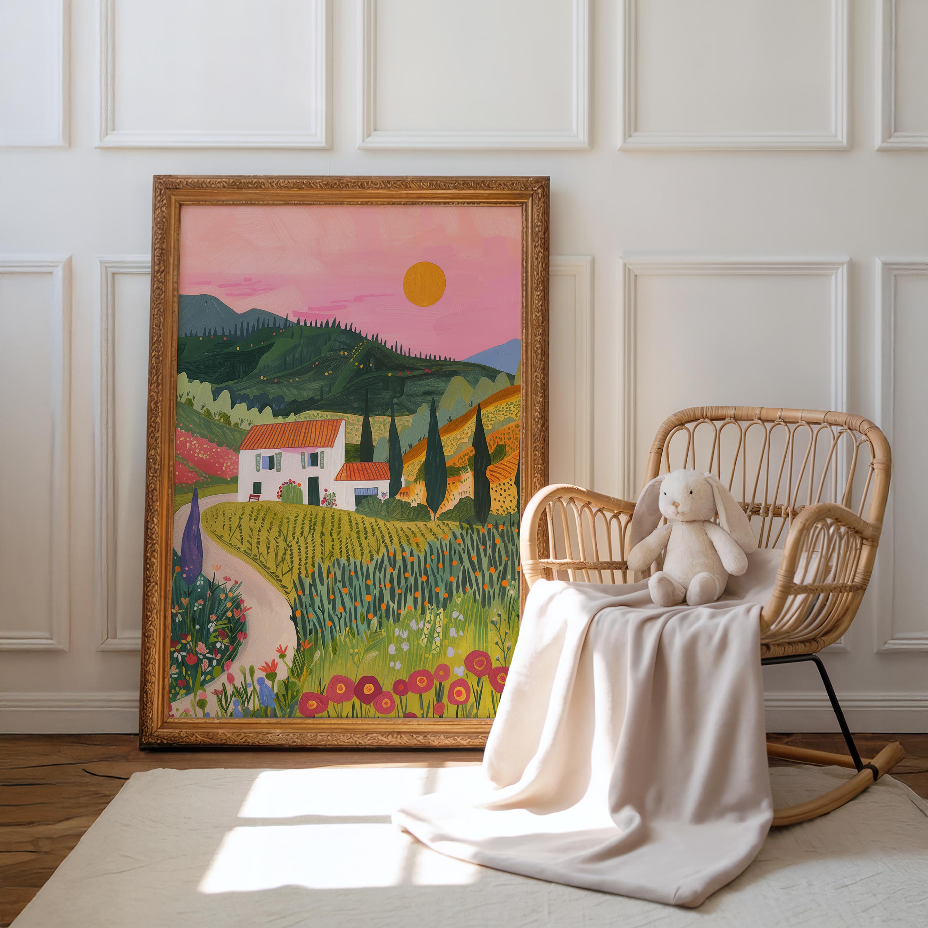 Sunlit Countryside Wall Art Print