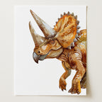 Triceratops – Dinosaur Nursery Wall Art Print (Unframed)