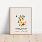 Classic Vintage Bear “Braver, Stronger, Smarter” Print (Unframed)